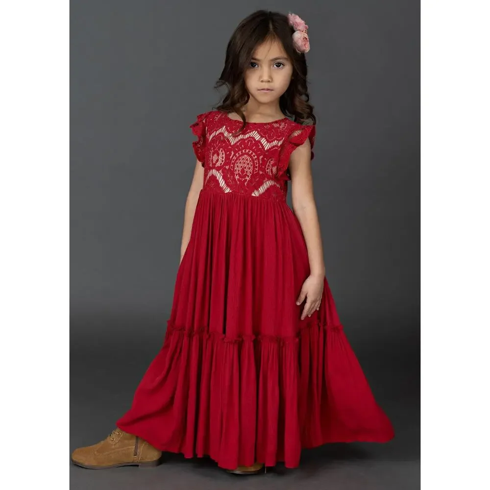 Joyfolie Mia Joy Macy Dress for n Crimson Girl’s Size 5